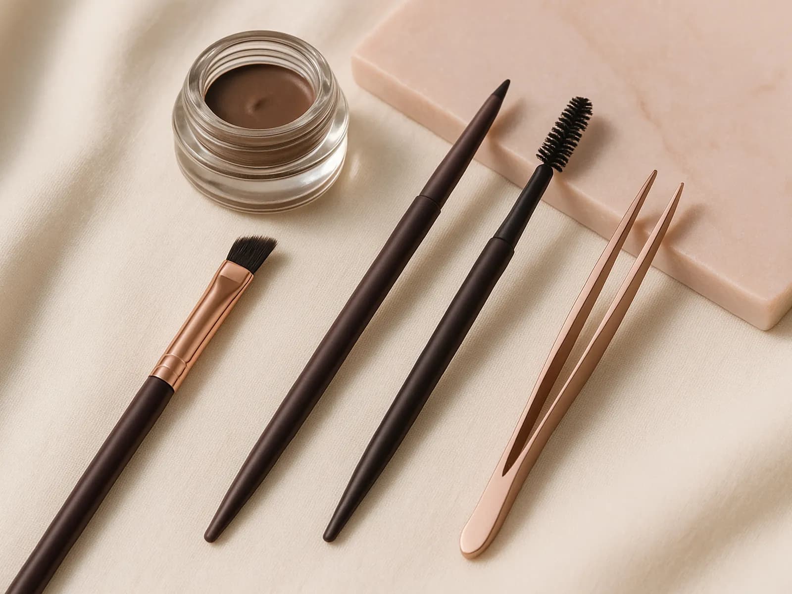 Selfie dengan preview bentuk alis Soft Arch dan High Arch dari Kira