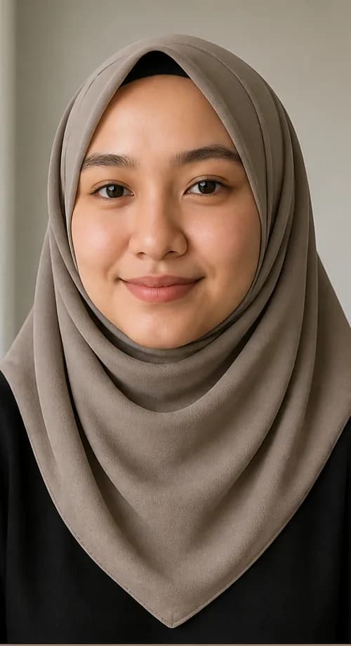 Preview model hijab: Segi Empat Volume
